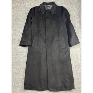 Saks Fifth Avenue Coat Mens 42R Cashmere Overcoat Belted Classic Made In Canada